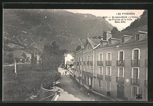 AK Saint-Sauveur, l'hôtel de France et la villa Beau-Site