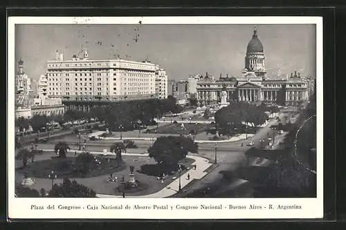 AK Buenos Aires, Plaza del Congreso, Caja Nacional de Ahorro Postal y Congreso Nacional
