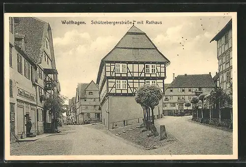 AK Wolfhagen, Schützenbergstrasse mit Rathaus