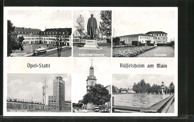 6090 R SSELSHEIM OPEL Werke Luftaufnahme 1961 Nr 282634025 