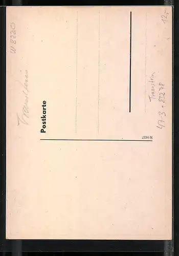 AK Traunstein, Studentenverbindung Absolvia Truna 1942, Adler mit Schwert, Wappen, Unterschriften