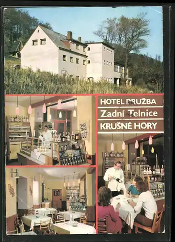 AK Zadni Telnice, Hotel Druzba mit Innenansichten