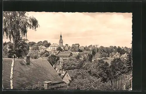 AK Wurzbach, Blick über die Dächer des Orts