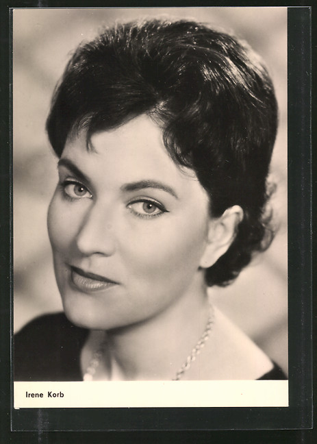 AK Portrait der Schauspielerin Irene Korb oldhting.de