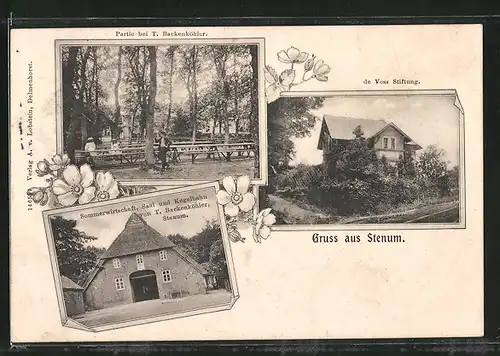 AK Stenum, Gasthaus mit Kegelbahn von T. Backenköhler, Villa