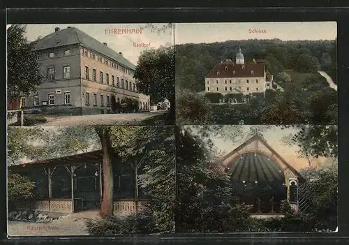 AK Ehrenhain, Gasthof, Schloss, Konzertgarten