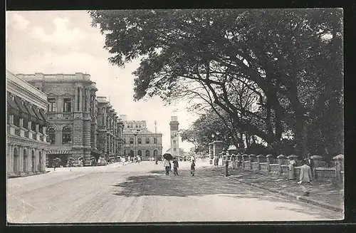 AK Colombo, Queen Street showing Clock Tower