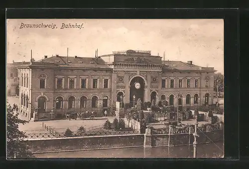 AK Braunschweig, Blick auf den Bahnhof