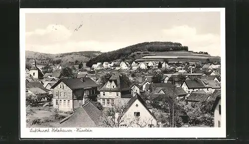 AK Holzhausen-Hünstein, Ortsansicht vom Berg aus gesehen