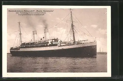 AK Hamburg-Süd. Passagierschiff Monte Sarmiento