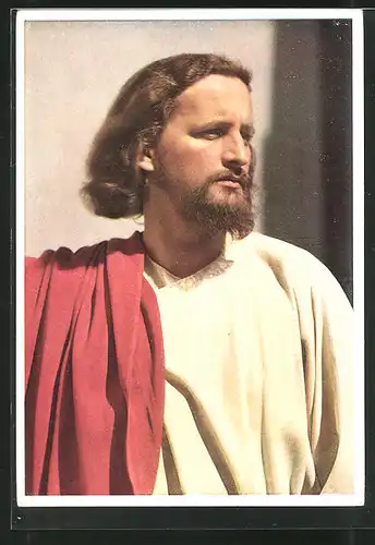 AK Oberammergau, Passionsspiele 1950, Anton Preisinger als Christus