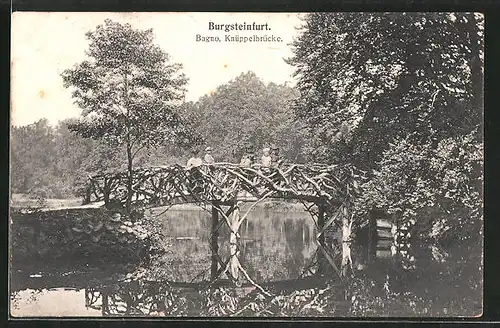 AK Burgsteinfurt, Bagno. Knüppelbrücke