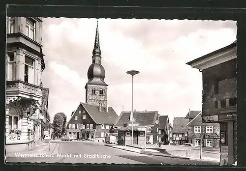 AK Wermelskirchen, Markt mit Stadtkirche