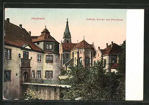 AK Hardheim, Schloss, Kirche und Pfarrhaus
