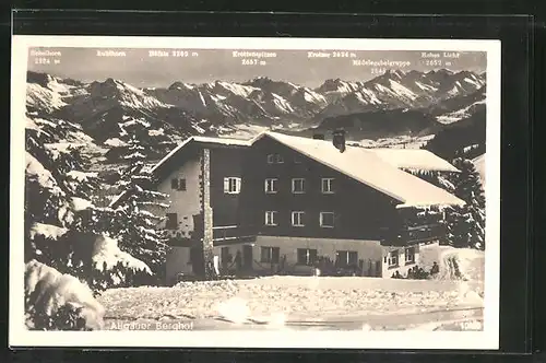 AK Sonthofen, Berggasthaus "Allgäuer Berghof" im Winter