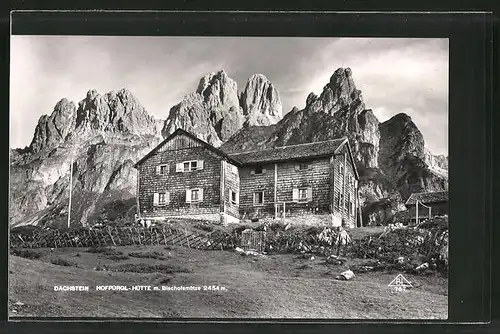 AK Hofpürgl-Hütte, Dachstein, Blick gegen Bischofsmütze