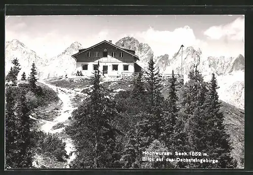AK Hochwurzen-Hütte, Blick auf das Dachsteingebirge