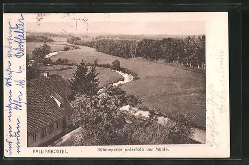 AK Fallingbostel, Böhmepartie unterhalb der Mühle