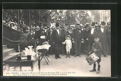 AK Vienne, Concours National de Sapeurs-Pompiers des 3, 4 et 5 Juin 1911, Feuerwehr