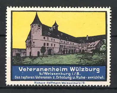 Reklamemarke Weissenburg, Partie am Veteranenheim Wülzburg