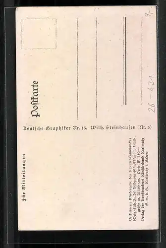 Künstler-AK Wilhelm Steinhausen: Johannes der Täufer