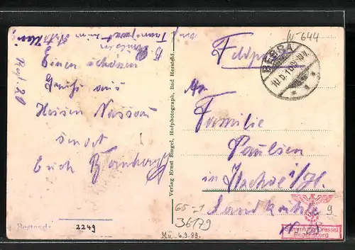 AK Bebra, Bahnhof in den Kriegsjahren 1914/16