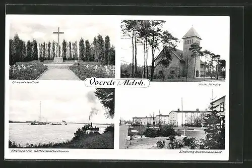 AK Voerde, Ehrenfriedhof, Kath. Kirche, Siedlung Buschmannshof