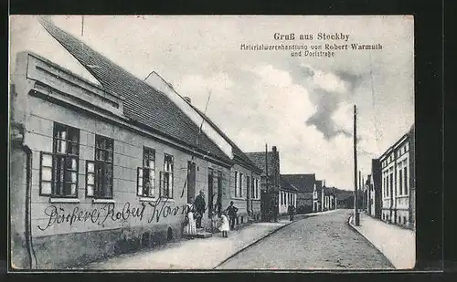 AK Steckby, Handlung von R. Warmuth und Dorfstrasse