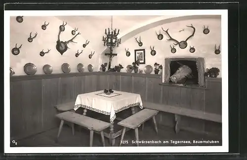 AK Schwärzenbach, Bauernstuben, Inneres der Gaststätte