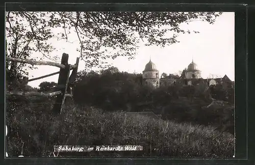 AK Sababurg, Teilansicht vom Wald aus
