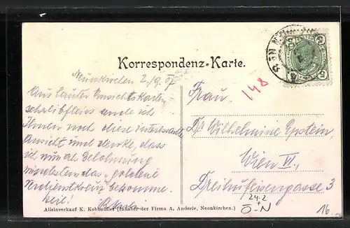 AK Neunkirchen, Brandkatastrophe 1.7.1907