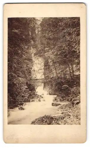 Fotografie Fotograf unbekannt, Ansicht Wimbachklamm, Wasserfall im Bayerischen Hochland