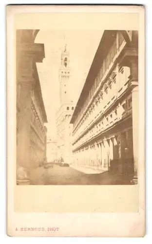 Fotografie Alphonse Bernoud, Florenz, Ansicht Florenz, Palazzo Vecchio