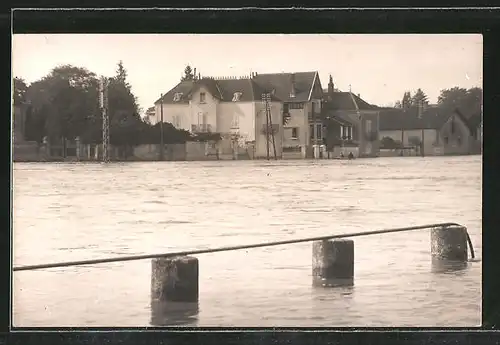 Foto-AK Cray, Hochwasser 1930, überschwemmte Strassen