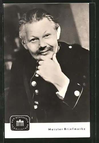 AK Schauspieler Heino Winkler als Meister Briefmarke