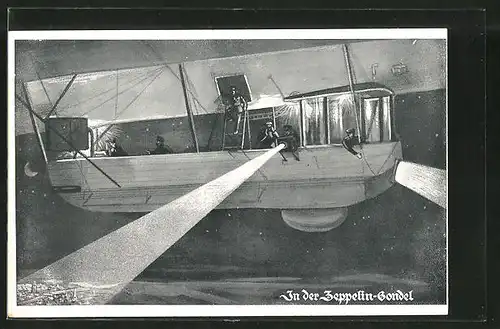 AK Deutscher Luftflotten-Verein, In der Zeppelin-Gondel