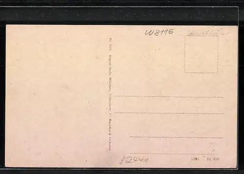 AK Ohlstadt, Ortsansicht mit Heimgarten