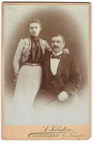 Fotografie A. Kersten, Siebenlehn, Portrait Vater und Tochter
