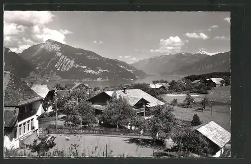 AK Hondrich, Blick auf Niederhorn, Thunersee und Wetterhorn