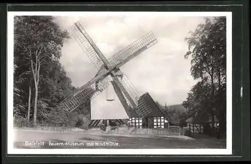 AK Bielefeld, Bauern-Museum mit Windmühle