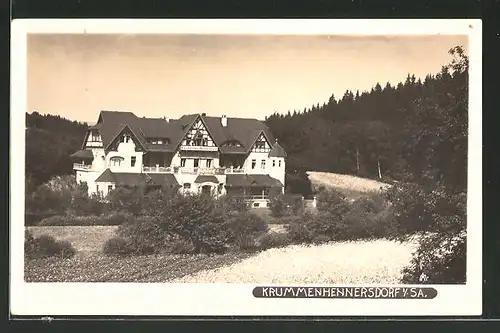 AK Krummenhennersdorf, Blick zum Kirchlichen Bundeshaus
