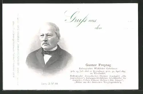 AK Gustav Freytag, Koburgischer Wirklicher Geheimrat