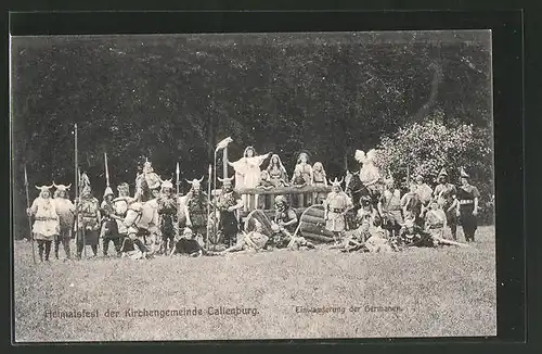 AK Katlenburg, Heimatfest der Kirchengemeinde, Einwanderung der Germanen