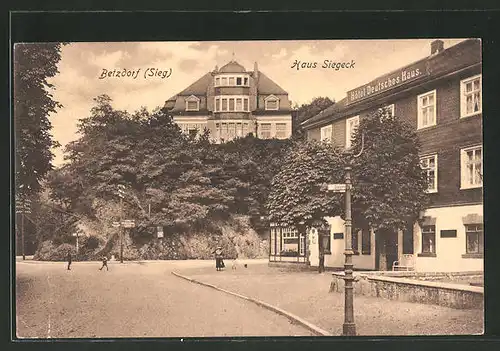 AK Betzdorf, Haus Siegeck und Hotel Deutsches Haus