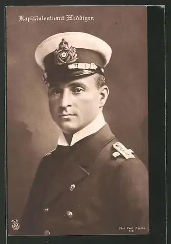 AK Kapitänleutnant Weddigen, Portrait in Uniform