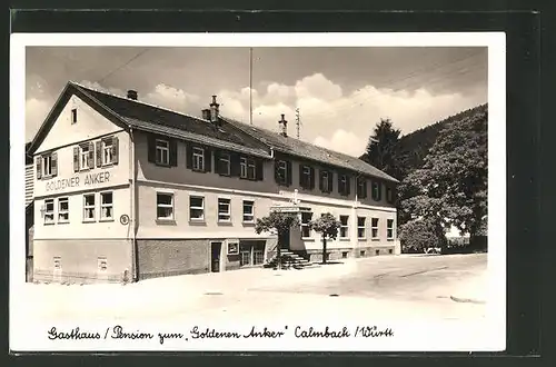 AK Calmbach, Gasthaus-Pension zum Goldenen Anker