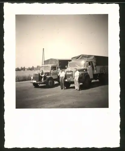 Fotografie Lastwagen MAN und Mercedes Benz, LKW's der Spedition Stupa - Wilhelm Stute in Paderborn