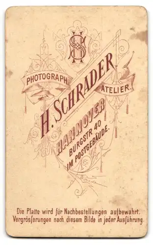 Fotografie H. Schrader, Hannover, Portrait Vater und Sohn