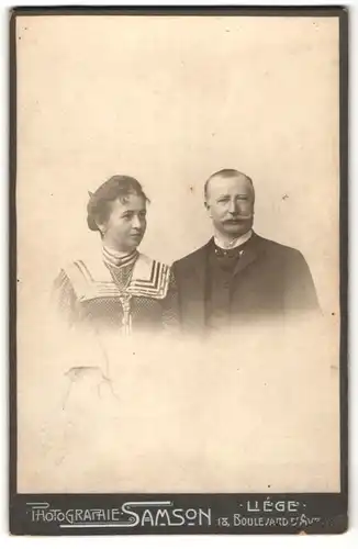 Fotografie Samson, Liège, Portrait bürgerliches älteres Paar