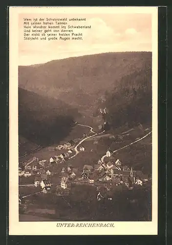 AK Unter-Reichenbach, Panoramablick auf den Ort